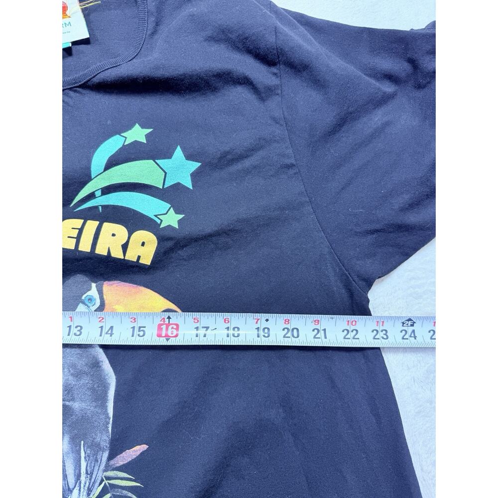 FARM Rio A Brasileira Toucan Drop Crotch Harem Jumpsuit Romper Black Womens XL - Picture 6 of 13